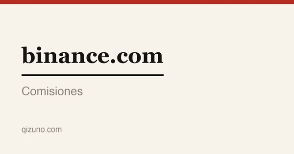 Comisiones de Binance